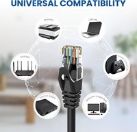 Kabel Patch Cord Jaringan Ethernet Tembaga Kustom HOTION Manufacturer CAT 5E FTP/UTP 100Mhz 1000Mbps