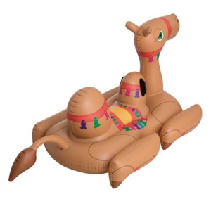 Bouée gonflable en PVC en forme de chameau 220*113*117 CM avec deux poignées pour enfants et adultes, flotteur de piscine - Product Image 3