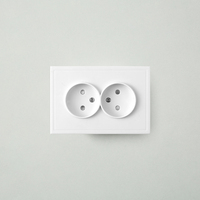 Prise murale européenne avec mise à la terre, grand bouton, 10A 250V, usage domestique, mise à la terre, ELENDAX F8010
