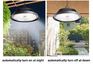 Mới nhất không dây cảm ứng LED Đèn trần năng lượng mặt trời Powered với kích cỡ khác nhau ABS cơ thể IP65 cho các ứng dụng kho - Product Image 3