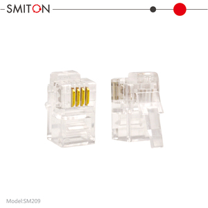 Connecteur modulaire RJ9 plaqué or 4P4C pour téléphone - Product Image 2