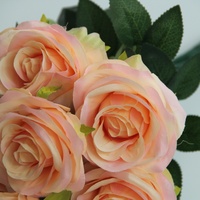 Rose artificielle fleur corail fleurs fleurs en soie avec longue tige Roses en soie pour mariage douche nuptiale fête décoration de la maison
