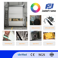 Puerta Rápida Aislada de PVC Moderna con Diseño Sellado a Prueba de Viento para Uso Comercial, Almacenes, Talleres Industriales y Entradas