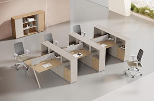 Mới nhất thiết kế nội thất văn phòng sang trọng văn phòng bàn và máy trạm máy tính bảng hiện đại nhân viên văn phòng bàn - Product Image 2