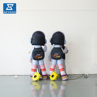 Mascotte d'astronaute gonflable personnalisée pour événements extérieurs, décoration publicitaire géante en forme de personnage spatial gonflable