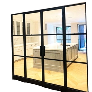 Gaya tradisional Perancis keamanan pintu masuk dan jendela baja nirkarat ayunan permukaan terbuka untuk interior Villa - Product Image 2