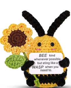 Bá<span class=keywords><strong>n</strong></span> buô<span class=keywords><strong>n</strong></span> dễ thương handmade Crochet thêu dệt kim búp bê sang trọng cảm xúc động vật đồ chơi đầy với PP bông nhắm mục tiêu cho trẻ em - Product Image 4