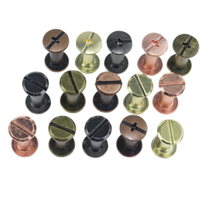 Tornillos Chicago M2 M3 M4 M5 de 4 mm con cabeza de 9.5 mm, tornillos de barril M4, postes de unión macho y hembra en oro, plata, negro y metal de pistola. - Product Image 1