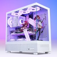 Caja de Pc de escritorio de alta calidad 9 ventiladores 360 enfriador de agua compatible con placa base Micro Atx ITX vidrio templado Atx Gaming Pc Case
