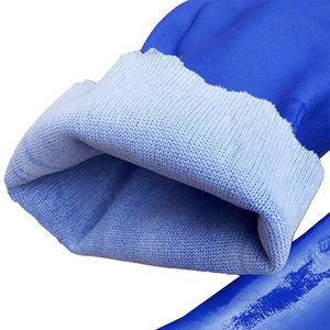 ถุงมือทำงานไนไตรล์กันน้ำมัน Borg Blue แบบเต็มผิวสัมผัส ป้องกันการลื่น ป้องกันสารเคมี ถุงมือนิรภัย - Product Image 1