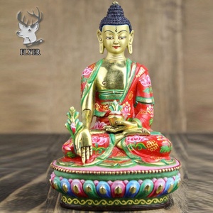 Décoration de la maison Statue de <span class=keywords><strong>bouddha</strong></span> en bronze doré doré <span class=keywords><strong>Tara</strong></span> verte Statue de <span class=keywords><strong>bouddha</strong></span> en laiton bouddhiste tibétain Sculpture - Product Image 5