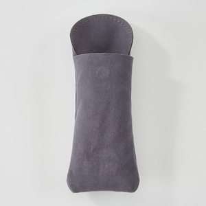 Customized Velvet Jewelry Bag with Magnet Grey Jewelry Packaging Flap Small Envelope Dust Bag Jewelry Pouch with logo Embroidery - Product Image 5