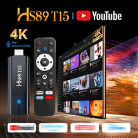 2026 Factory HS89 T15 TV Stick 4K Android 14 RK3539 Quad Core 2 Go RAM 16 Go/32 Go ROM 802.11n 2.4G/5G BT Smart Fire TV