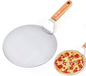 Pelle à pizza personnalisée de 12 pouces, accessoires pour four à pizza, manche en bois pliable avec coupe-pizza à bascule - Product Image 4