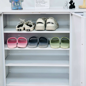 Meuble d'entrée en promotion : Meuble à chaussures moderne anti-poussière avec <span class=keywords><strong>3</strong></span> <span class=keywords><strong>portes</strong></span> en métal pour rangement optimisé - Product Image 5