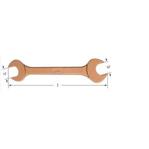 AMPCO - AB4650B Double <b>open</b> <b>end</b> wrench, Beryllium Copper (metric) NON-SPARKING <b>SPANNERS</b>, WRENCHES AND ADJUSTABLE WRENCHES - Product Image 1
