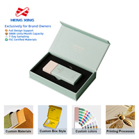 Boîte en papier de luxe réutilisable avec insert en mousse, logo personnalisé HENGXING, aimant en feuille d'aluminium, pour l'emballage de cosmétiques, produits de maquillage, boîte cadeau