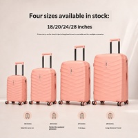 Nouvel ensemble de bagages de voyage à roulettes en similicuir PP grande capacité, quatre pièces, design élégant, pour les loisirs et les voyages transfrontaliers