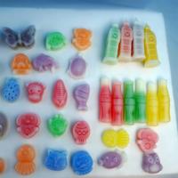Bonbons en Cire Liquide en Forme de Fruits, en Gros, pour Enfants, en Bouteille, Sucrés et Boissons, Forme Dessin Animé, Halal, en Vrac