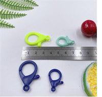 Accessoires de fabrication de bijoux faits main, porte-clés, fermoir à homard en plastique coloré, assemblage, chaîne de couleur bonbon coréenne, boucle de pendentif