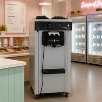 Machine à glaces mobile en acier inoxydable multifonctionnelle pour desserts glacés, personnalisée pour les camions de nourriture et les bars
