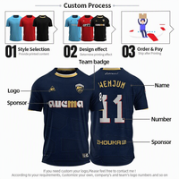 Livraison rapide, maillot de football personnalisé pour hommes, tissu jacquard de qualité supérieure, respirant, maillot de football à haute élasticité, uniforme d'équipe