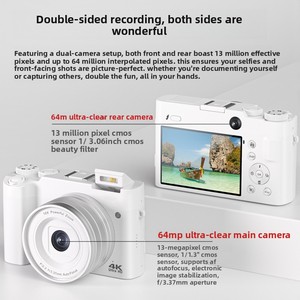 Appareil photo numérique transfrontalier DC218 avec capteur CMOS <span class=keywords><strong>HD</strong></span>, écran de 2 à 3 pouces et batterie au lithium pour selfies et vlogging étudiant - Product Image 5