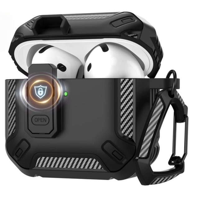 Fashion Protective Earbuds Case Cover for Pro 1/2 Wireless Earphone Cover with Lock for Air pods 2 3 4 Automatic Snap Switch