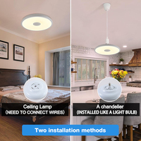 Lampe intelligente RGB avec haut-parleur Bluetooth, lumières sans fil, télécommande Tuya Wifi, plafonnier LED musical