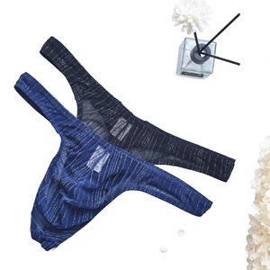 HL056 Perizoma da uomo trasparente e sexy in nylon a vita bassa, linea di bellezza effetto trasparente - Product Image 1