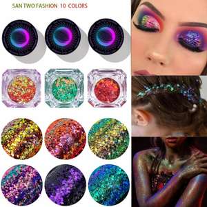 Sombra de Ojos Monocromática Camaleón en Crema con Lentejuelas de Colores, Sin Logotipo, Venta Caliente, Marca Privada - Product Image 5