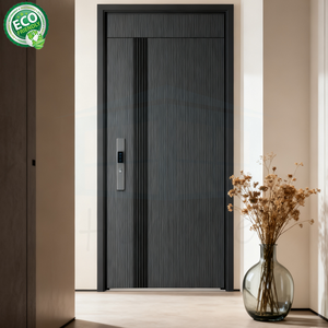 Portes d'entrée extérieures pour maisons, villas, 8 pieds, design moderne personnalisé, imperméables, insonorisées, ignifuges, antivol - Product Image 4