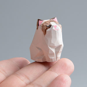 Deliziosa statuetta di gatto intagliata a mano <span class=keywords><strong>in</strong></span> <span class=keywords><strong>legno</strong></span>, lavorazione artistica unica per la decorazione della casa - Product Image 4