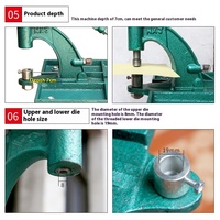Machine à riveter manuelle pour œillets et boutons, avec moule de poinçonnage pour boucles à quatre boutons, pour présentoirs en X à pied simple et double - Source entièrement manuelle