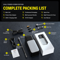 Compresseur d'air portable pour pneus 6000mAh, pompe électrique rechargeable 150PSI avec double affichage numérique LED