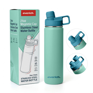 Nouvelle bouteille d'eau isotherme 2026 anti-fuite 24oz à double paroi en acier inoxydable SS304 avec bouchon magnétique – Garde au froid et au chaud ZD2601465 - Product Image 1