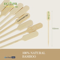 Piques en bambou jetables de qualité supérieure en gros, taille longue, brochettes en bambou pour la décoration des aliments, brochettes pour viande grillée, brochettes pour barbecue