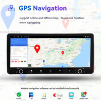 Reproductor de Radio para Auto con Pantalla Táctil Portátil de 12.3 Pulgadas, Android 7.1, 2DIN, CarPlay, DSP, Cámara 360, GPS Integrado, Pantalla IPS, Mirror Link, TV