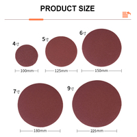 Papier abrasif rond Papier abrasif auto-adhésif humide et sec de 150mm pour le polissage