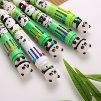 Stylo Bille Multicolore Créatif Panda Mignon 10 Couleurs – Papeterie Animale Kawaii pour École, Bureau, Cadeau Enfant – Vente en Gros