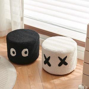 Kid Plush <b>Stool</b> <b>Round</b> Soft <b>Cushion</b> <b>With</b> Face Design For Home Use Child Seat - Product Image 2