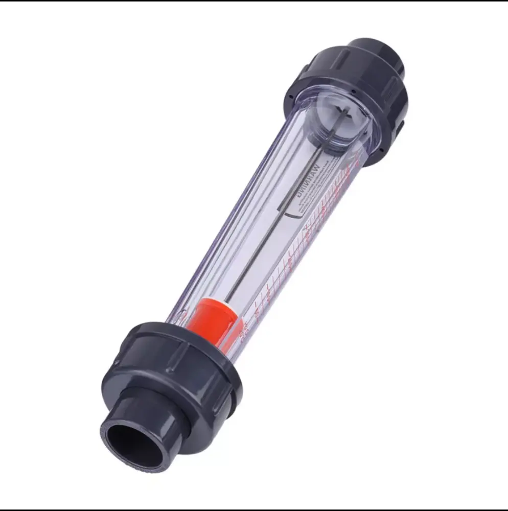 LFS mechanical plastic PVC portable flow meter water rotameter with Plug in connection
