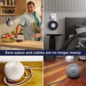 Soporte de Pared para <span class=keywords><strong>Altavoz</strong></span> Inteligente <span class=keywords><strong>HomePod</strong></span> Mini con Espacio de Almacenamiento para Cables, Ahorro de Espacio, para Interiores, Cocina, Baño, Sala de Estar, Dormitorio - Product Image 5