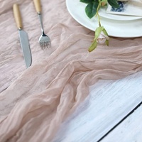 Motif rayé décoration de mariage gaze chemin de Table tissé Technique dîner nappe pour fromage tissu Arrangement de fleurs