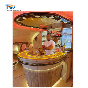 Il bellissimo bancone da bar personalizzato ricorda il bar della lounge di prima classe dell'aereo - Product Image 3