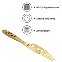 Couteau à fromage semi-moelleux Junqin portable en acier inoxydable, durable, antiadhésif, écologique, compatible lave-vaisselle, multifonction