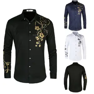 Custom Men's Clothing Fashion Printed Long Sleeve Shirt Casual Shirt