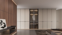 Lemari Pakaian Modern ODIN Kustomisasi Warna Senada Mewah Bergaya High-Gloss untuk Kamar Tidur