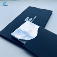 Cartes de visite numériques NFC en acier inoxydable et laiton rose de qualité supérieure 13.56MHz RFID Carte de robinet Nfc écologique