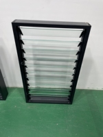 Fenêtre à persiennes fixes en verre de haute qualité personnalisée par AMJ Factory, fenêtre à persiennes réglables en aluminium pour villa, hôtel commercial